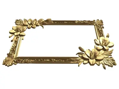 carved frame decor 01 3D print model