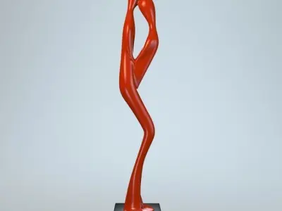 Kiss Sculpture 3D model
