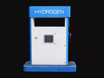 Hydrogen Dispenser Low-poly 3D model