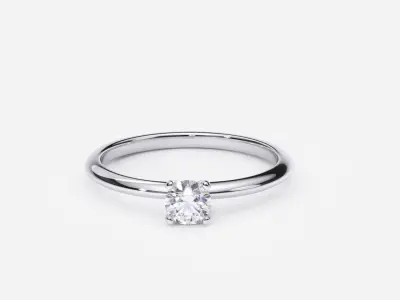 ZDR0180 solitaire diamond ring gold 3D print model