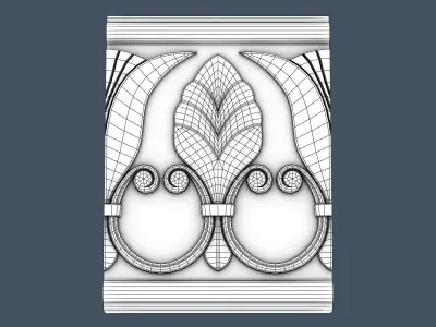 Frieze decorative crown moulding 3D model