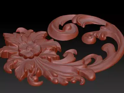 flower wood 3D model
