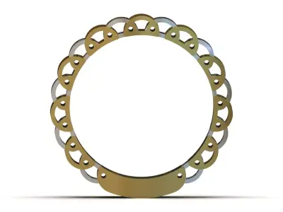 Mens Gold stl 3dm Ring Model ror0059 3D print model