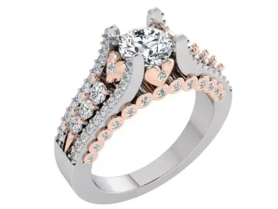 Round Diamond Ring 3597 3D print model