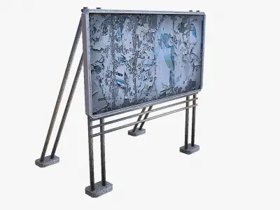 Road Props Low-poly 3D model