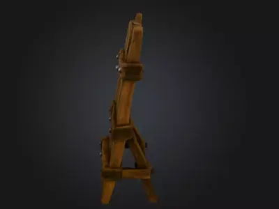 Weathered Wooden Palisade Low-poly 3D model