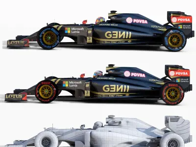 Lotus E23 Hybrid  Low-poly 3D model