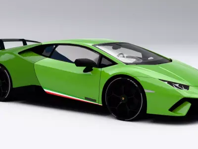 Lamborghini Huracan Performante 2018 Low-poly 3D model