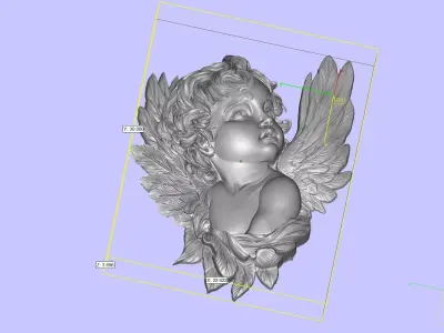 Cherub Angel with Wings 3D print model