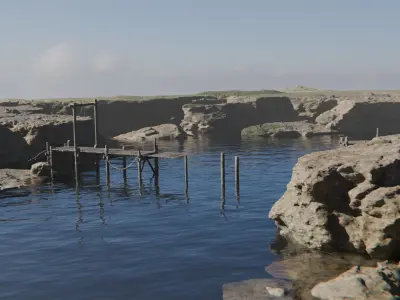Coastal Scene 3D model