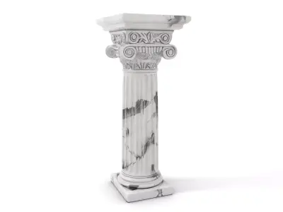 Marble Ionic Column model pack Low-poly 3D model