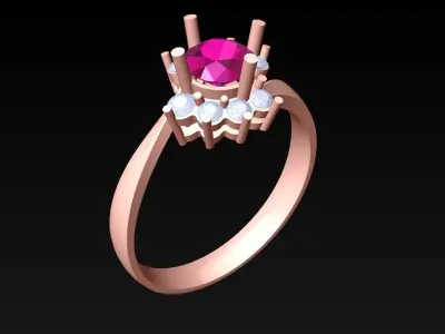 Diamond Ring - Womens Rings - N719340 3D print model
