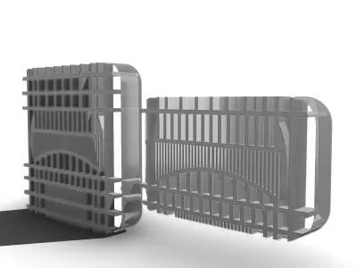 Headlight lenses detailed 2x Square styles 3D print model