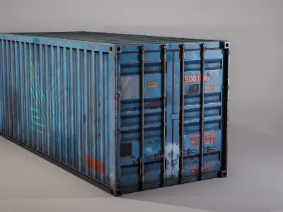 Shipping Container Low-poly 3D model