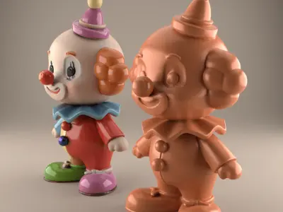 Cute Clown STL File Fun 3D Model for Gift or Decor 3D print model