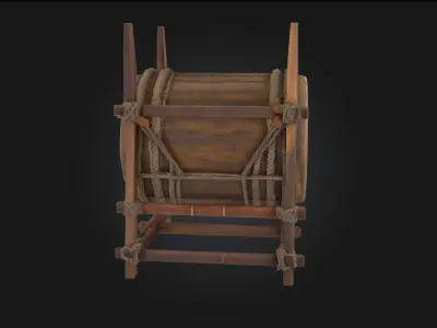 Medieval War Drum  The Beating Heart of Battlefield Command 3D model