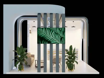 booth design exhibition 2 Low-poly 3D model