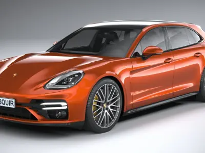 Porsche Panamera Turbo S Sport Turismo 2021 3D model