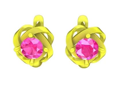A7790 Luxury Diamond Earrings 3D print model