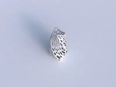 Vase twisted double arc quadratic with smooth organic lattice 3D print model