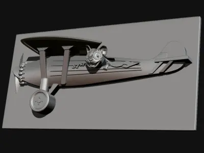 Dog Flying A plane 3D model