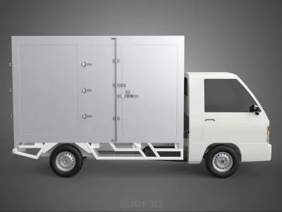 PARCEL COURIER LETTER CARRIER CARGO BOX TRUCK CAR CONTAINER UTE 3D model
