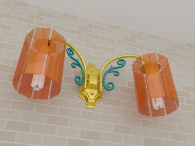 Wall Lamp Low-poly 3D model purchase