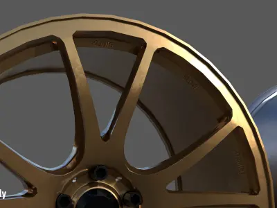 Konig Freeform 18x9 PCD 5x100 Rim Low-poly 3D model