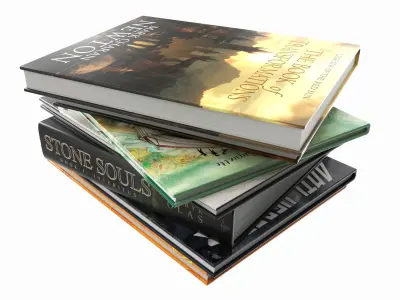 Books for interior decoration 05 3D model