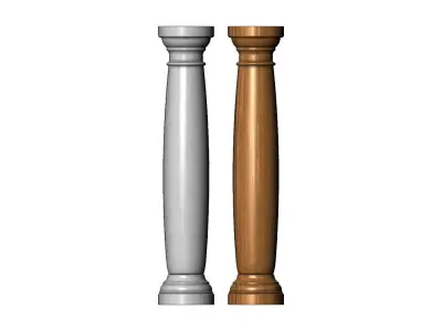Curved classical column 3D print model