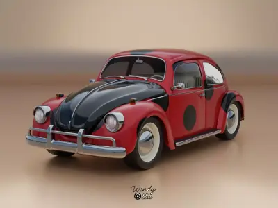 Volkswagen Beetle 3D Model Blender 3D model