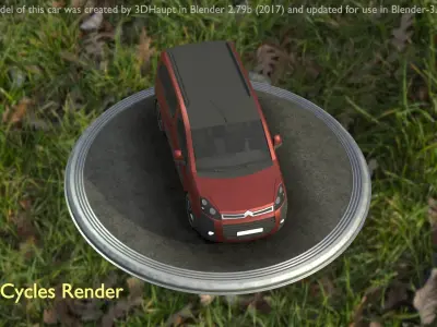 City Car 90 Utility Vehicles Van Type-D Brown Low-poly 3D model