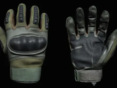 Tactical Gloves 015 Low-poly 3D model
