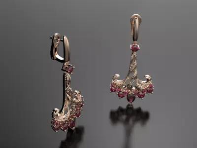 Anchor earrings  3D print model