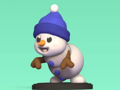 Happy Snowman 3D print model