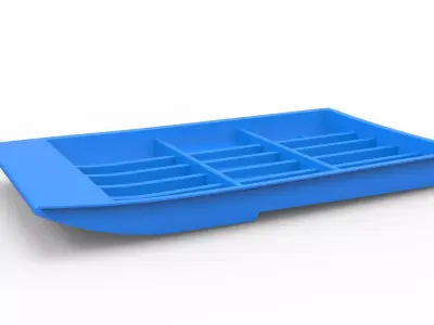 Hull of Drag racing Airboat Scale 1 to 25 3D print model