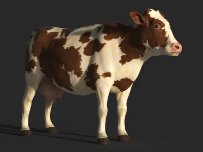 COW-ZTL cow Low-poly 3D model