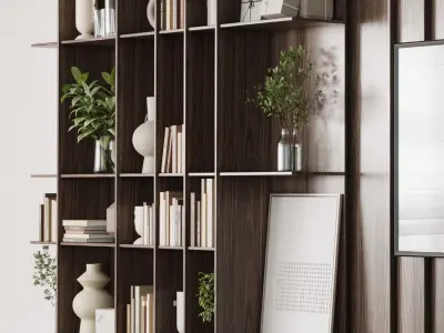 Tv Wall Set 09 Low-poly 3D model