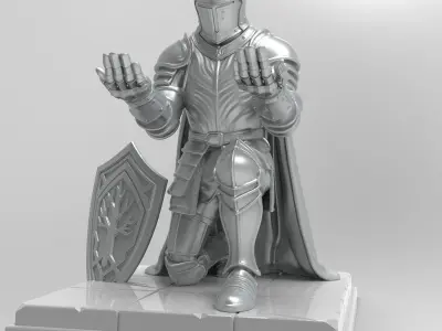 Medieval Knight Pen Holder  Decorative Figure 3D print model
