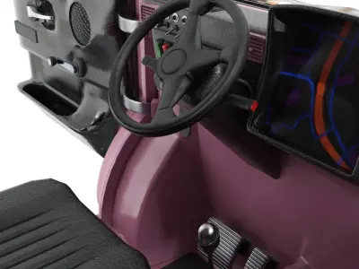 Ice Cream Truck Low-poly 3D model