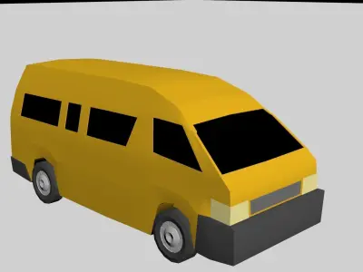 Low Poly Rigged Vehicles  Low-poly 3D model