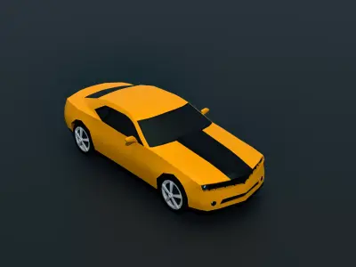 Low Poly Chevrolet Camaro Low-poly 3D model