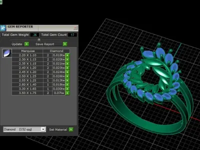 Radiant Vine Ring 3D print model