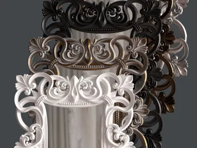 mirror in classic style 3D model