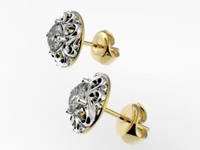 Braided earrings 3D print model