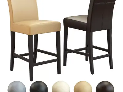 Crate and Barrel - Lowe Leather Counter Stool 3D model