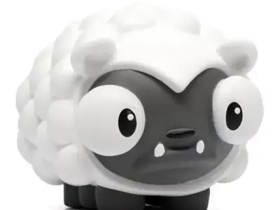 Bubbles Sheep Figure Fan Art Toy  3D print model