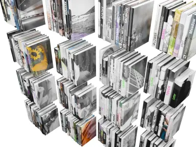 Books 150 pieces 4-9-1 Low-poly 3D model