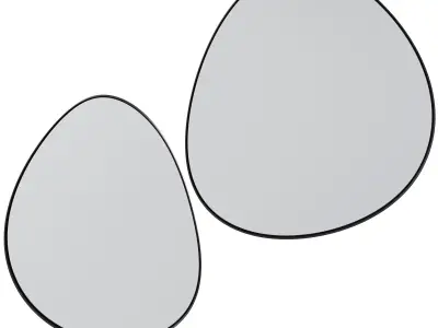 Wall Mirror Sirius by Kasbah design 3D model