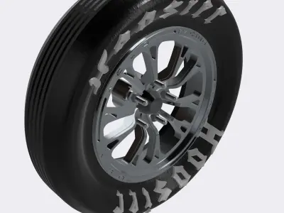 Drag Wheel COMBO Front Weld V Series 17inch 5 stud 3D print model